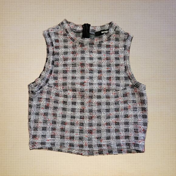 Bikbok, XS | Cropped High Neck Tweed Textured Top - Picture 1 of 6